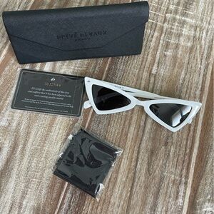 Prive Revaux The Bermuda White Mod Retro Polarized Sunglasses Pool Womens